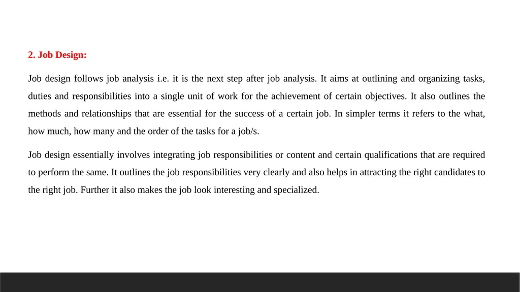 Job analysis, Job Description, Job Specification - slide 7 of 9