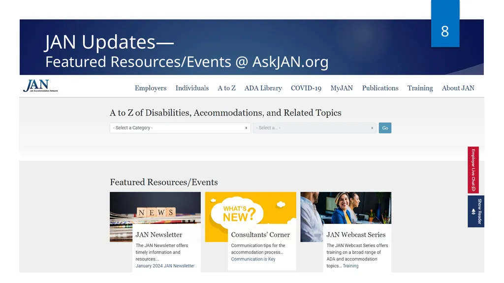 Ask JAN! We can help. A Trusted Partner in the - slide 8 of 28