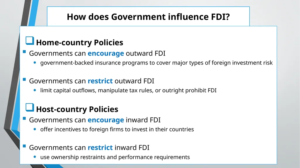 Foreign Direct Investment (FDI) Lesson 05 Chapter - slide 18 of 29