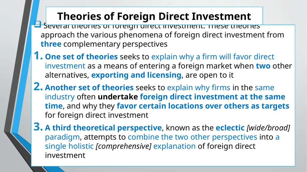 Foreign Direct Investment (FDI) Lesson 05 Chapter - slide 8 of 29
