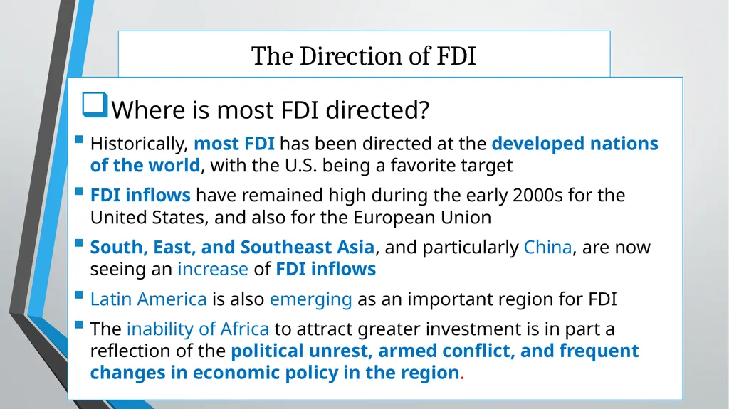 Foreign Direct Investment (FDI) Lesson 05 Chapter - slide 6 of 29