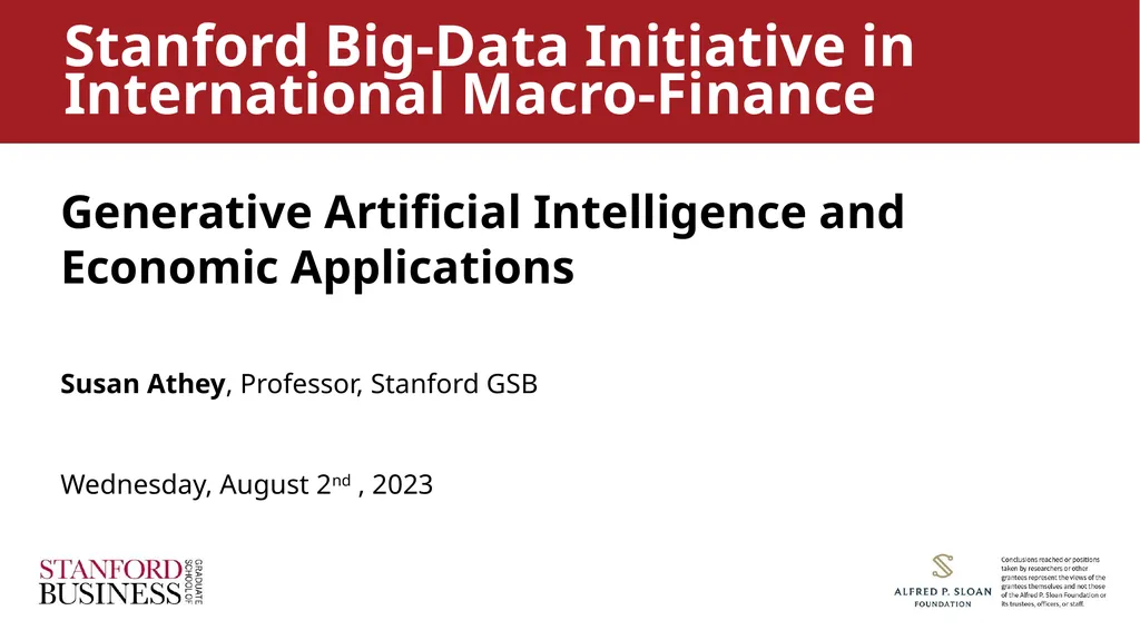 Stanford Big-Data Initiative in International - slide 1 of 31