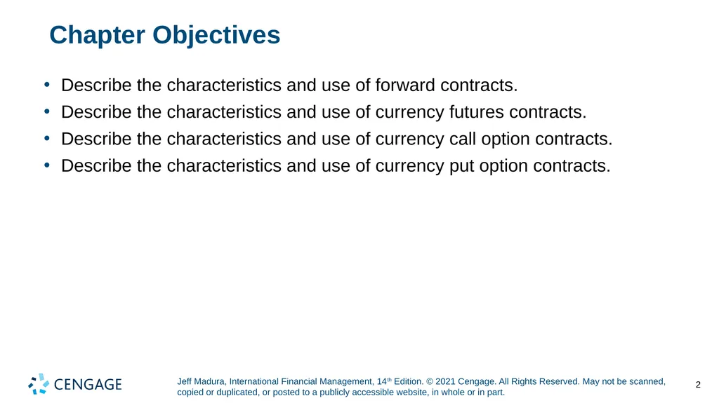 Chapter 5 Currency Derivatives Jeff Madura, - slide 2 of 42