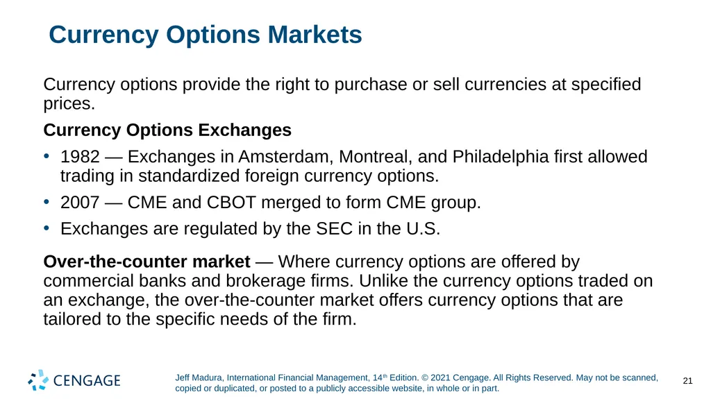 Chapter 5 Currency Derivatives Jeff Madura, - slide 21 of 42