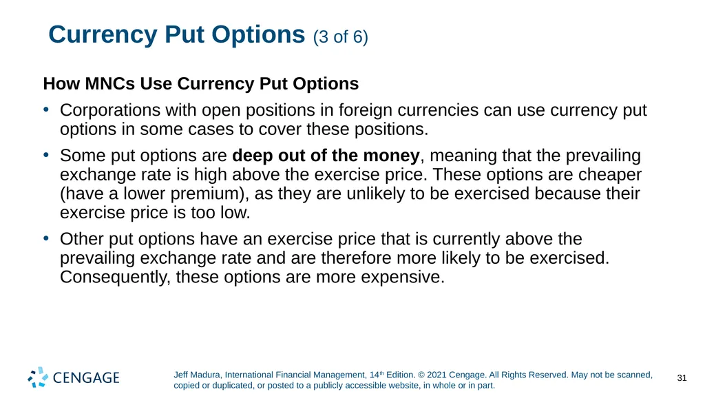 Chapter 5 Currency Derivatives Jeff Madura, - slide 31 of 42