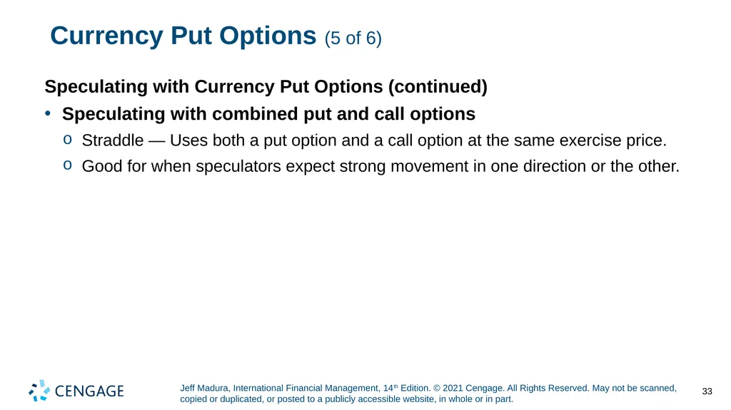 Chapter 5 Currency Derivatives Jeff Madura, - slide 33 of 42