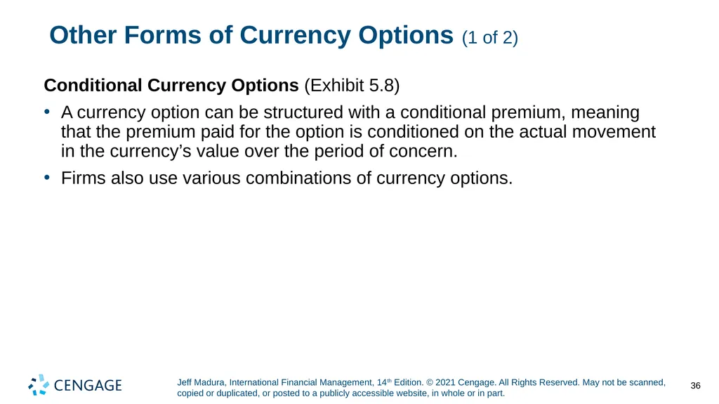 Chapter 5 Currency Derivatives Jeff Madura, - slide 36 of 42