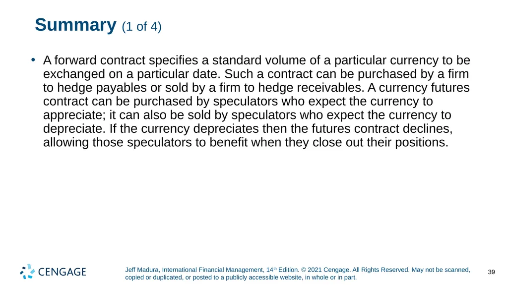 Chapter 5 Currency Derivatives Jeff Madura, - slide 39 of 42