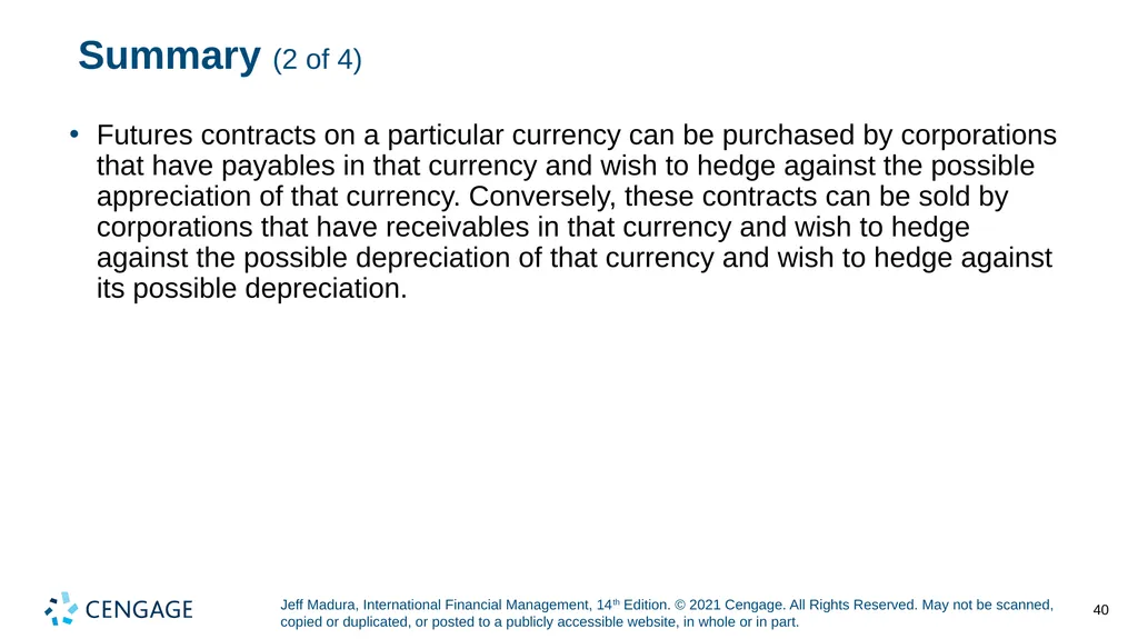 Chapter 5 Currency Derivatives Jeff Madura, - slide 40 of 42