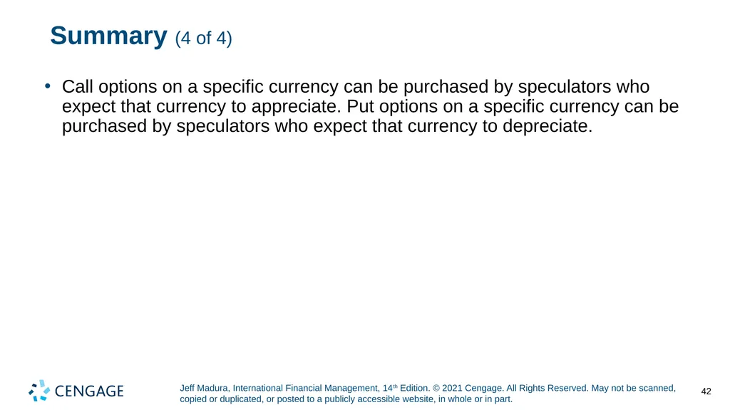 Chapter 5 Currency Derivatives Jeff Madura, - slide 42 of 42