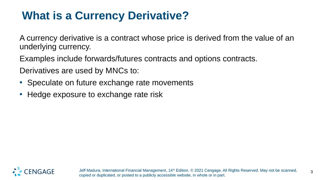 Chapter 5 Currency Derivatives Jeff Madura, - slide 3 of 42