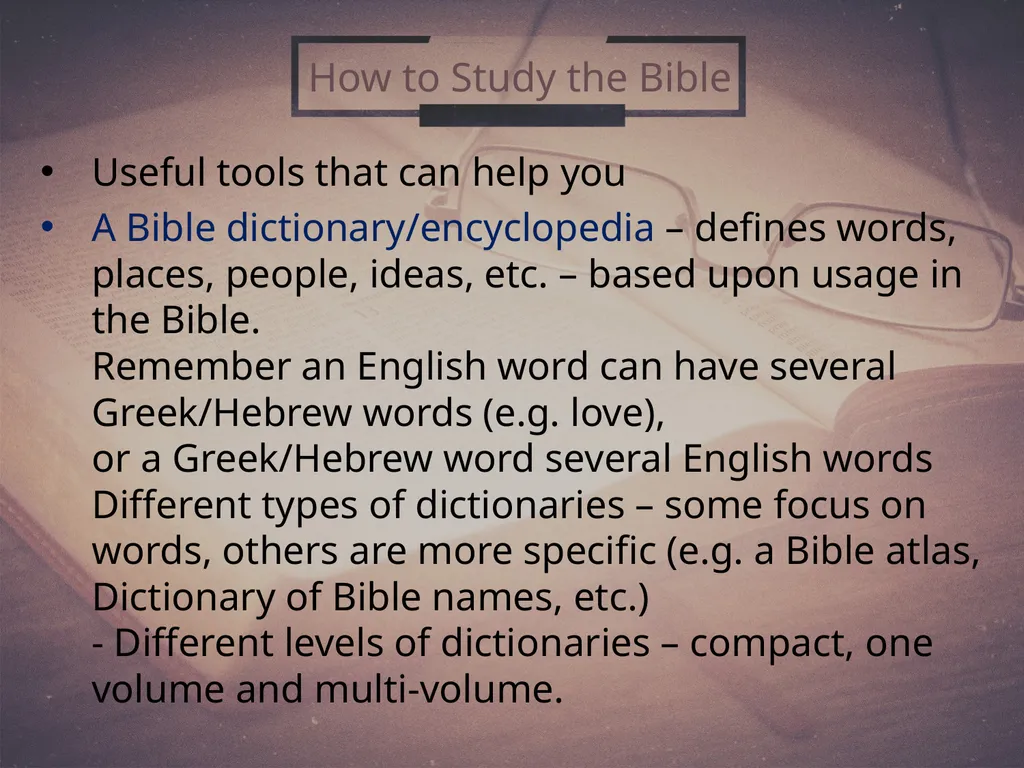 How To Study the Bible (2) 2 Timothy 2:15 Why - slide 12 of 25