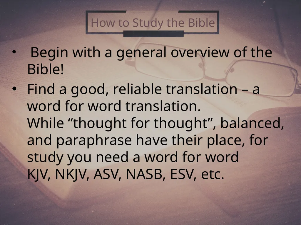 How To Study the Bible (2) 2 Timothy 2:15 Why - slide 3 of 25
