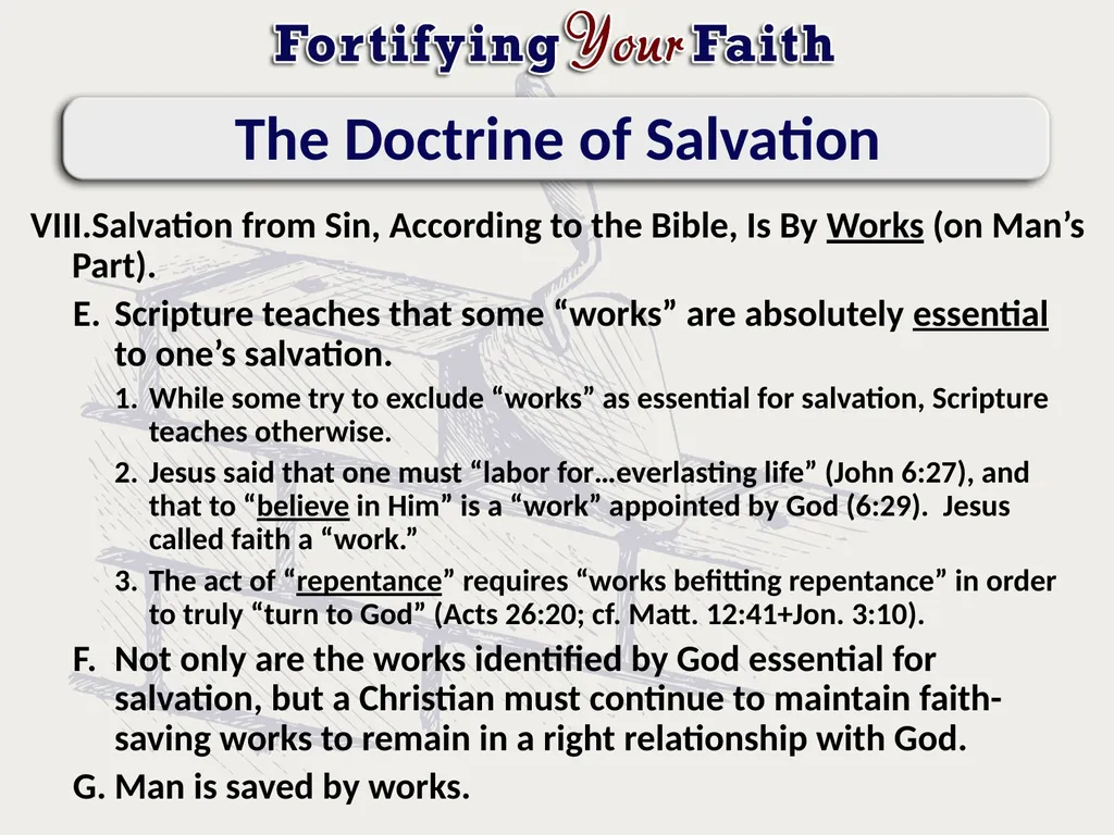 Lesson 19: The Doctrine of Salvation The Doctrine - slide 10 of 14