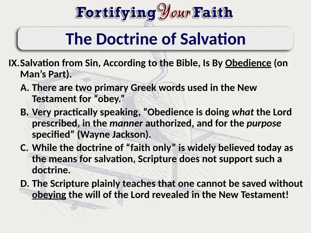 Lesson 19: The Doctrine of Salvation The Doctrine - slide 11 of 14