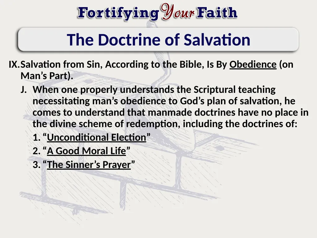 Lesson 19: The Doctrine of Salvation The Doctrine - slide 13 of 14