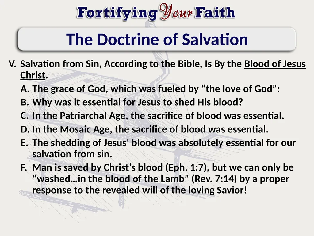 Lesson 19: The Doctrine of Salvation The Doctrine - slide 6 of 14