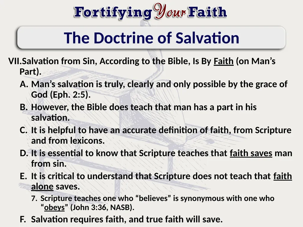 Lesson 19: The Doctrine of Salvation The Doctrine - slide 8 of 14