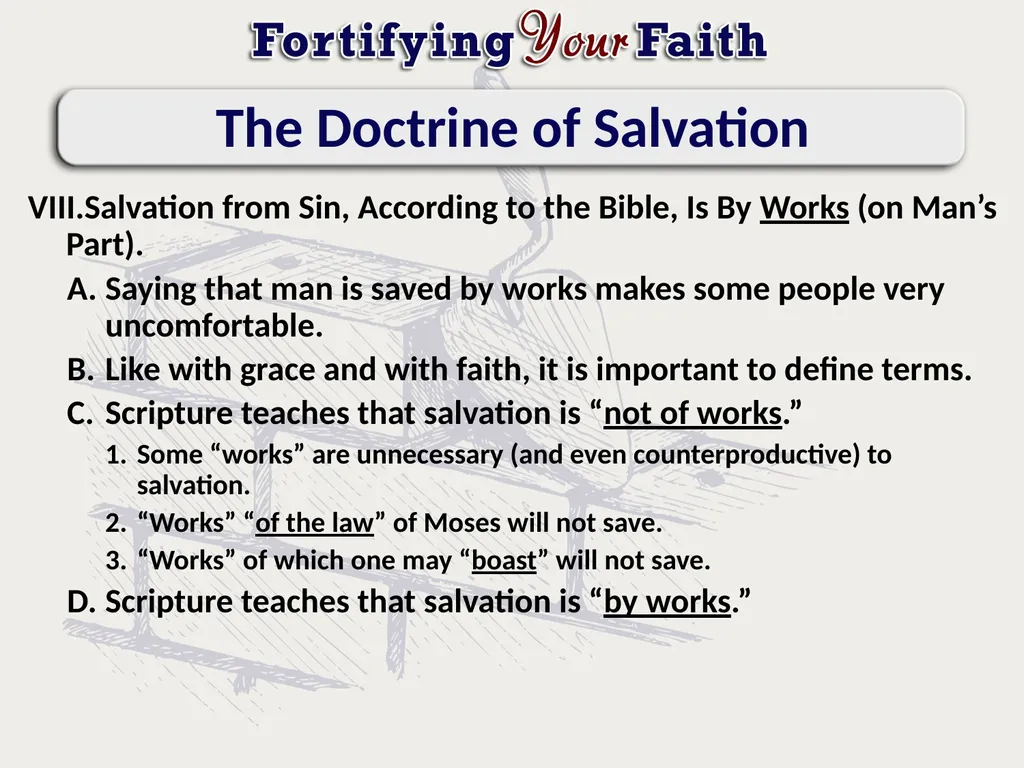 Lesson 19: The Doctrine of Salvation The Doctrine - slide 9 of 14