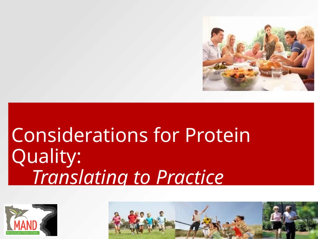 Protein Recommendations for Healthy Aging: - slide 18 of 39