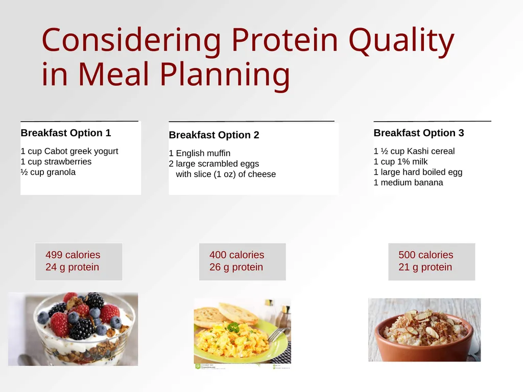 Protein Recommendations for Healthy Aging: - slide 36 of 39