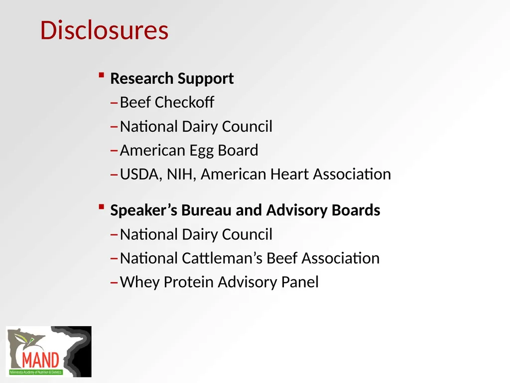 Protein Recommendations for Healthy Aging: - slide 2 of 39