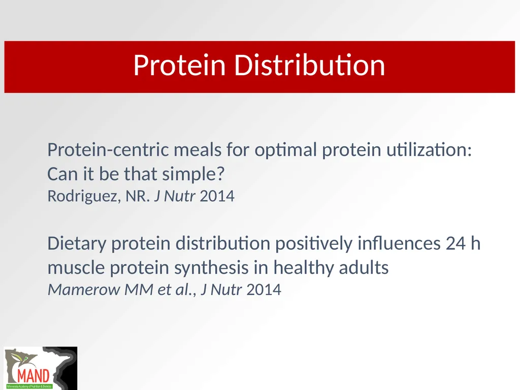 Protein Recommendations for Healthy Aging: - slide 35 of 39