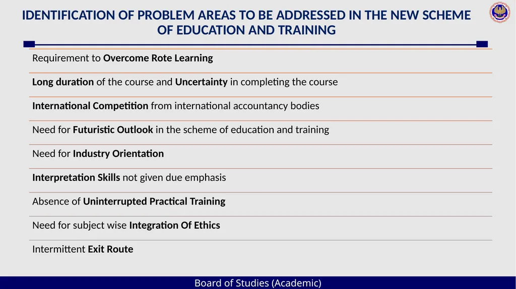 Board of Studies (Academic) An Overview The - slide 7 of 54