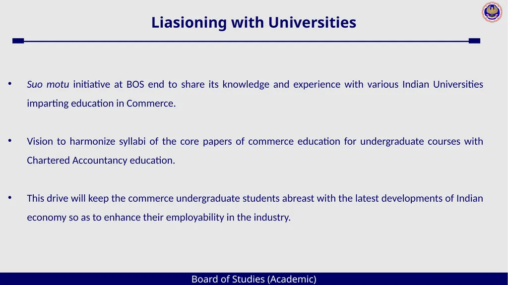 Board of Studies (Academic) An Overview The - slide 42 of 54