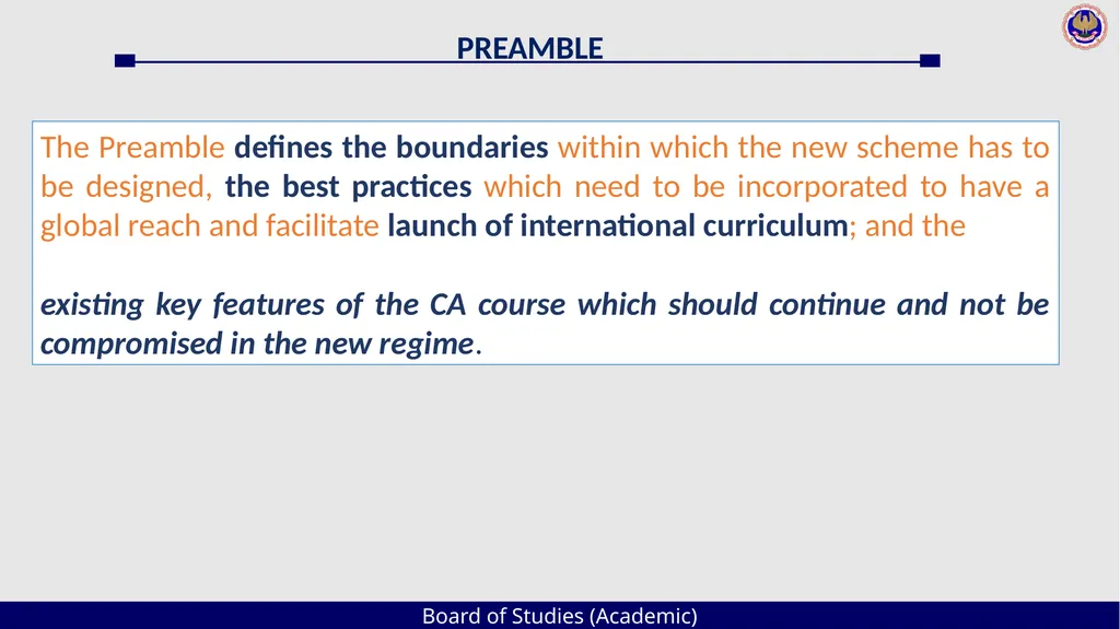 Board of Studies (Academic) An Overview The - slide 8 of 54