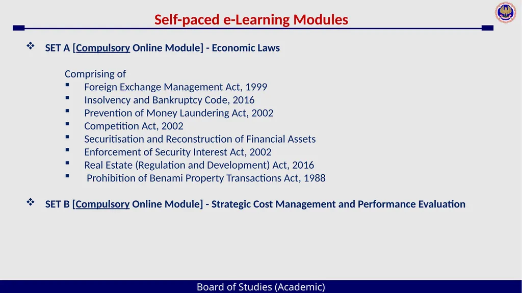 Board of Studies (Academic) An Overview The - slide 27 of 54
