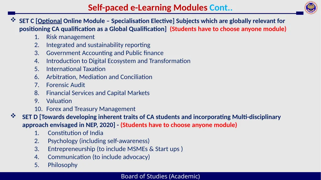 Board of Studies (Academic) An Overview The - slide 28 of 54