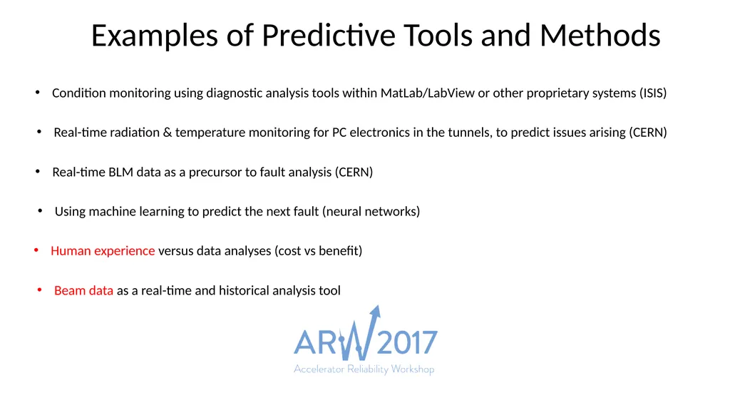 Breakout session Early Fault Detection and - slide 4 of 7