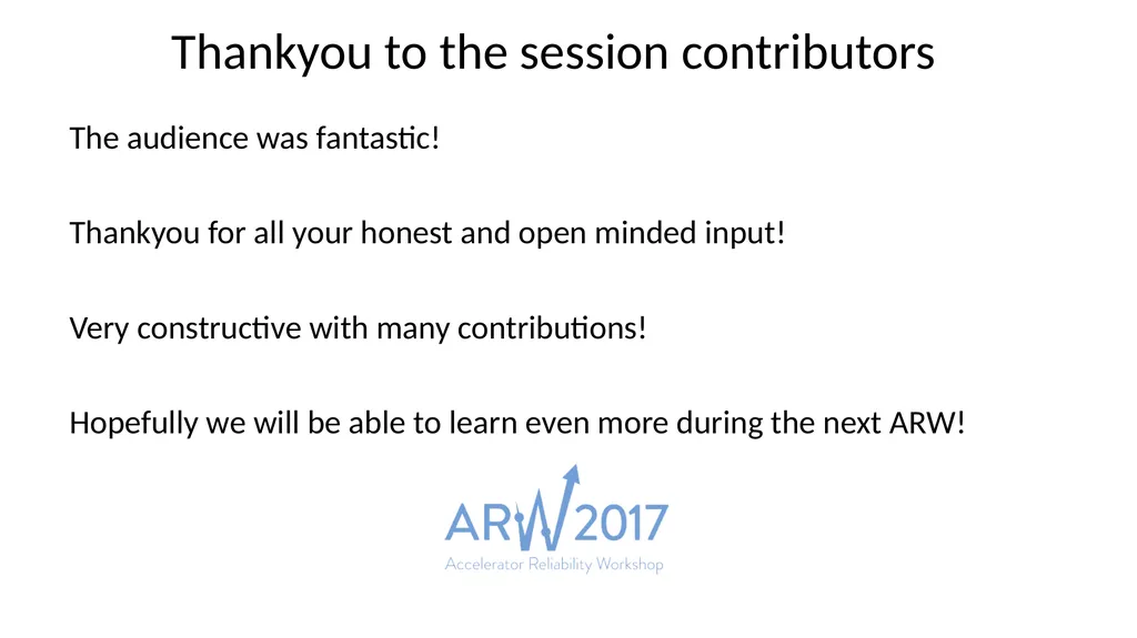 Breakout session Early Fault Detection and - slide 7 of 7