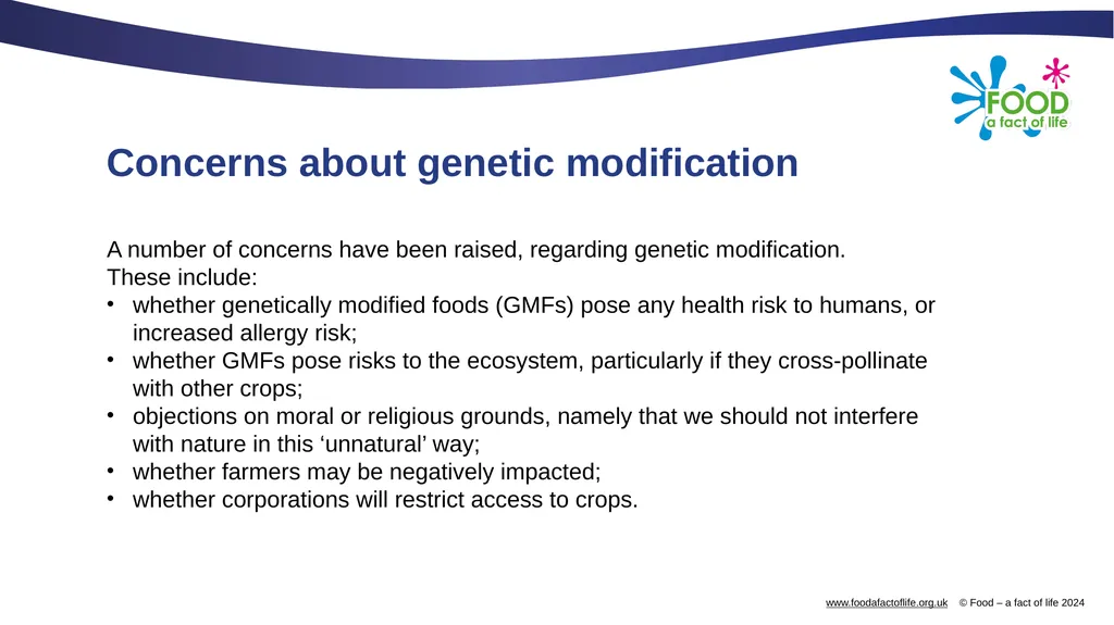 Genetic modification and gene editing Genes Every - slide 7 of 14