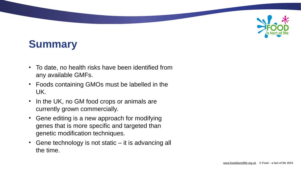 Genetic modification and gene editing Genes Every - slide 13 of 14