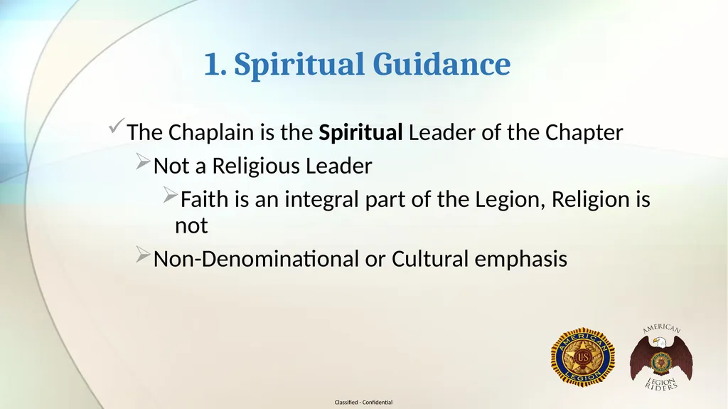 Florida Legion Riders Chaplain Training* For god - slide 5 of 16