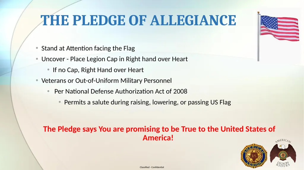 AMERICAN LEGION RIDERS Sergeant-At-Arms Training - slide 8 of 13