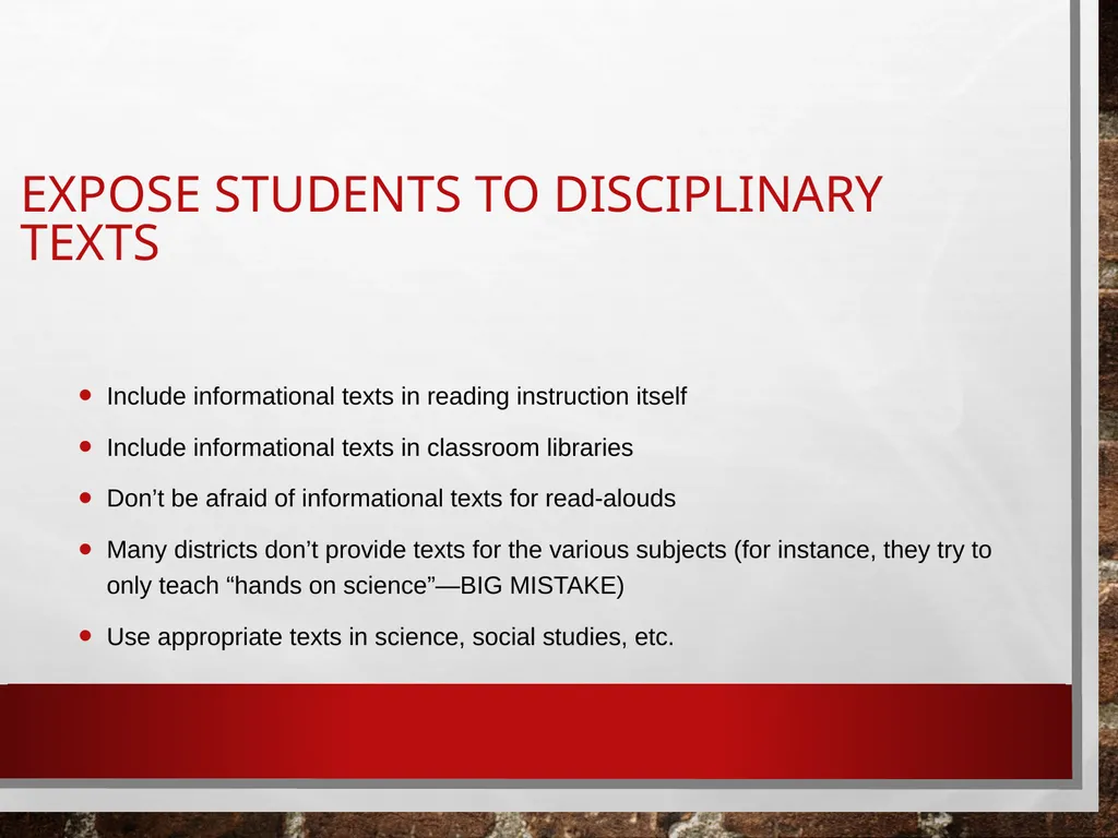 Disciplinary literacy in elementary education - slide 22 of 76