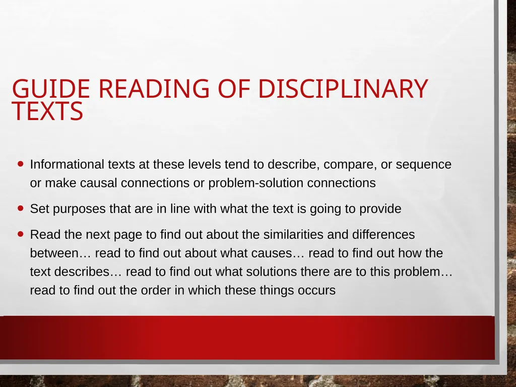 Disciplinary literacy in elementary education - slide 28 of 76