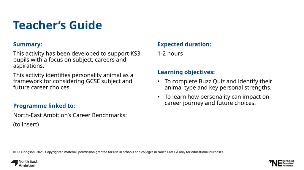 KS3 Buzz Activity Building Aspiration Teacher’s - slide 2 of 12