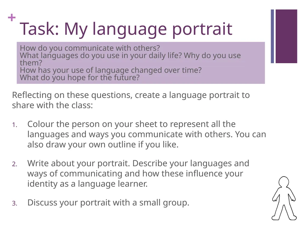 My Language Portrait Overview This in-class - slide 6 of 10
