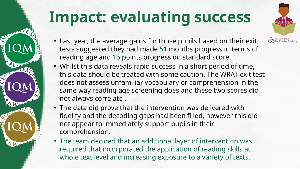 Inclusion Quality Mark Reinventing Reading: KS3 - slide 21 of 26