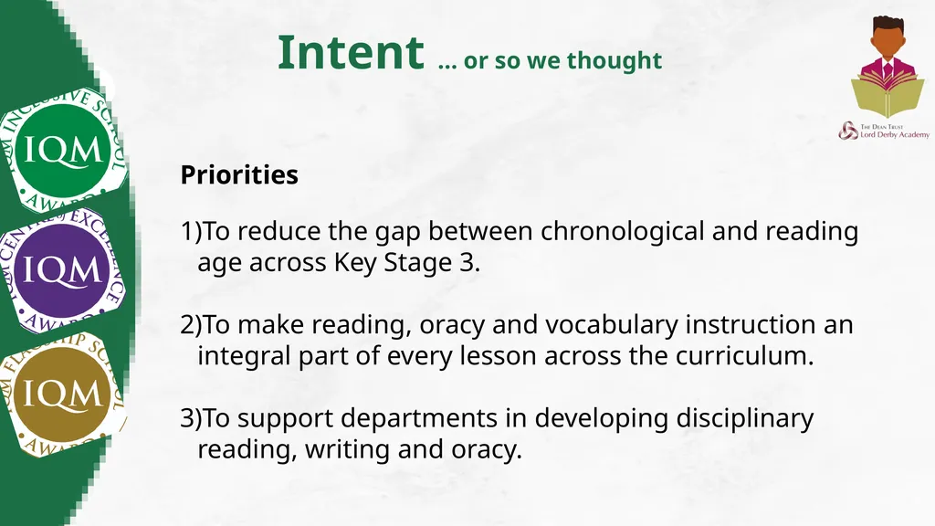 Inclusion Quality Mark Reinventing Reading: KS3 - slide 6 of 26