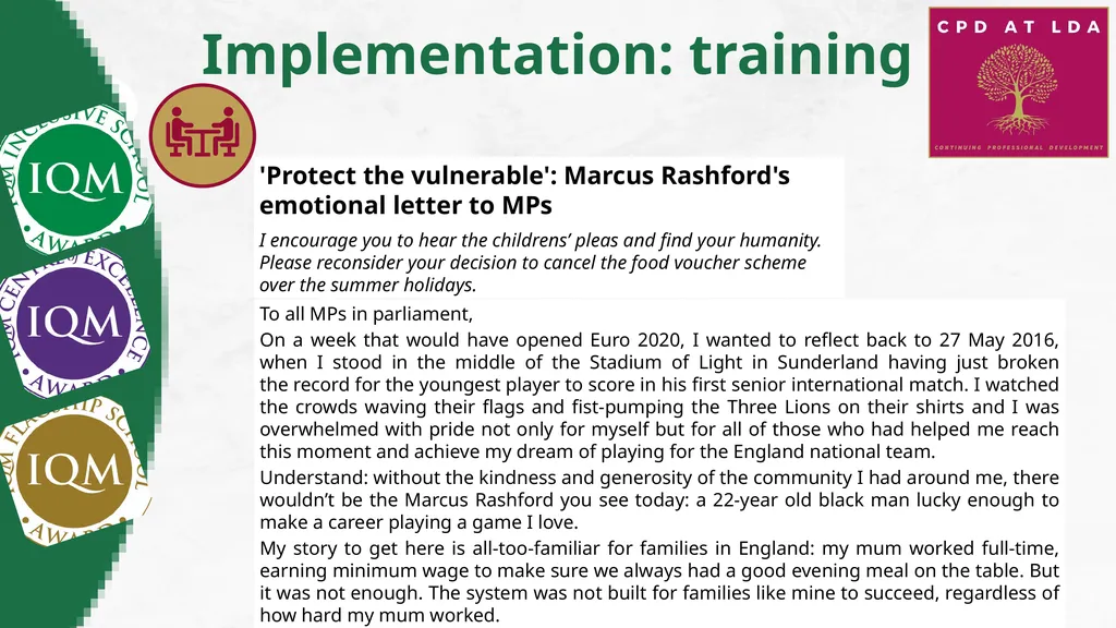 Inclusion Quality Mark Reinventing Reading: KS3 - slide 9 of 26