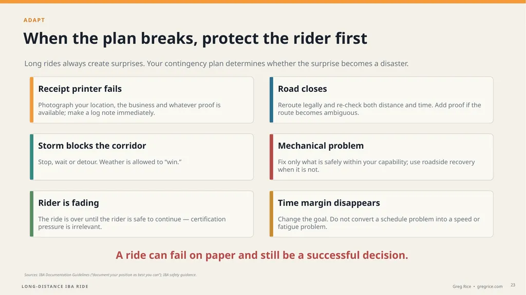 LONG-DISTANCE ENDURANCE RIDING PLAN • PREPARE • - slide 23 of 29