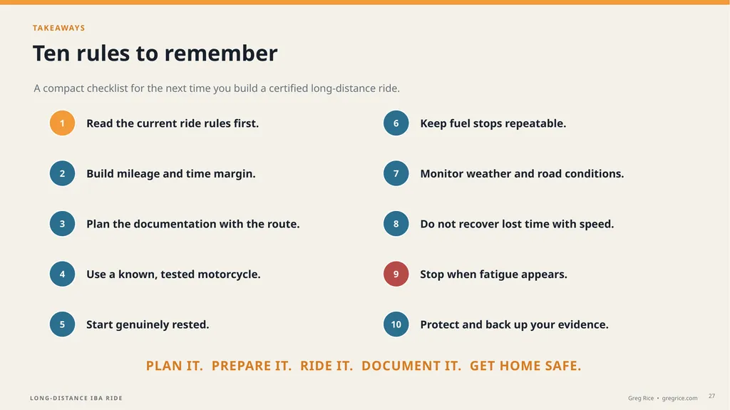 LONG-DISTANCE ENDURANCE RIDING PLAN • PREPARE • - slide 27 of 29