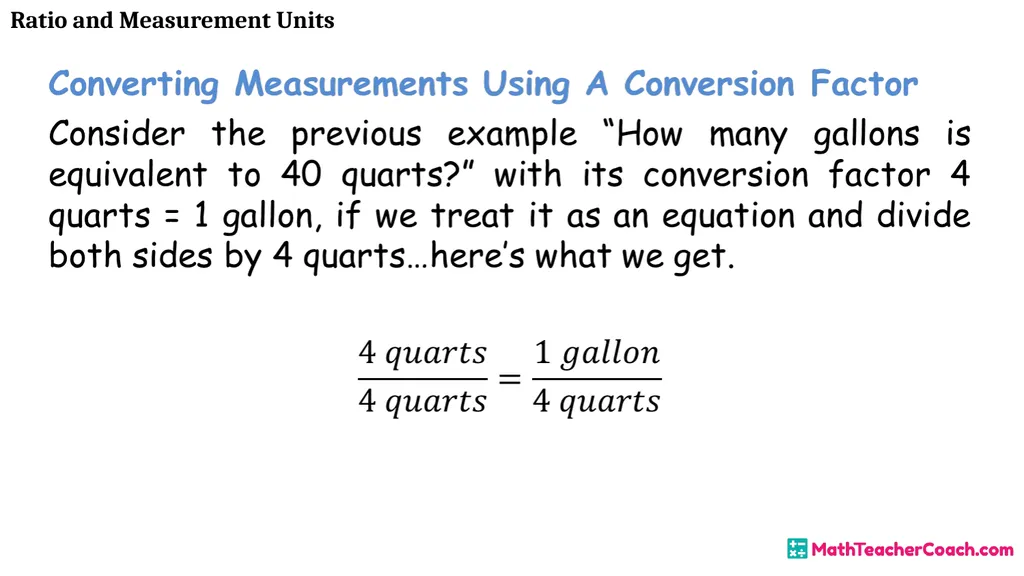 Ratio and Measurement Units Unit 1 Lesson 8 Math 6 - slide 12 of 23