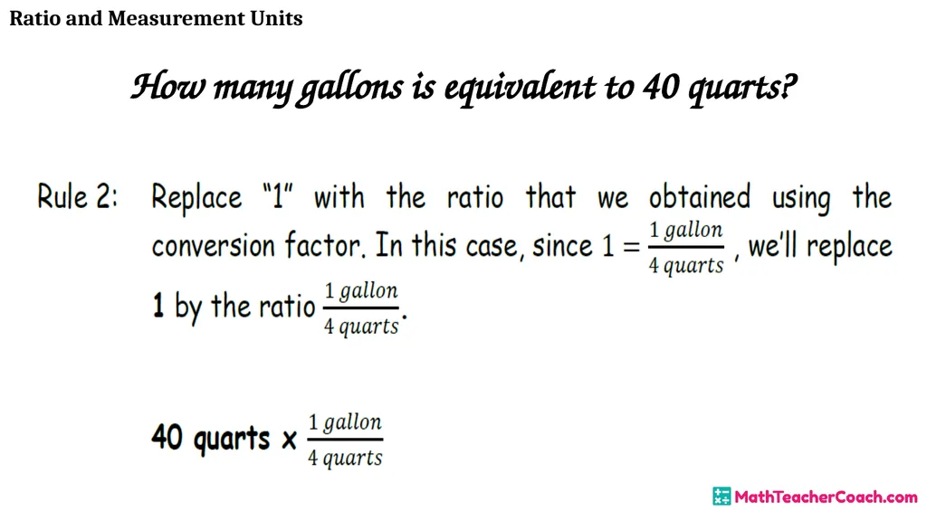 Ratio and Measurement Units Unit 1 Lesson 8 Math 6 - slide 15 of 23