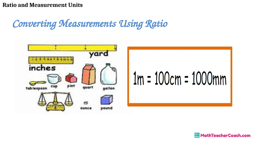 Ratio and Measurement Units Unit 1 Lesson 8 Math 6 - slide 5 of 23